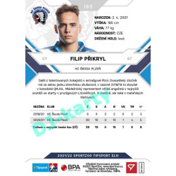 2021/22 Sportzoo TIPSPORT ELH #160 Filip Přikryl