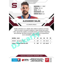 2021/22 Sportzoo TIPSPORT ELH #038 Alexander Salák