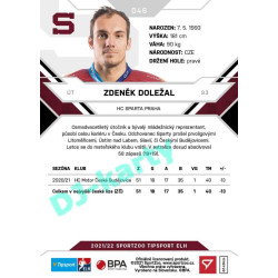 2021/22 Sportzoo TIPSPORT ELH #046 Zdeněk Doležal