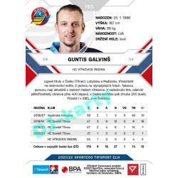 2021/22 Sportzoo TIPSPORT ELH #165 Guntis Galvinš