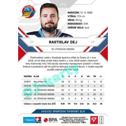 2021/22 Sportzoo TIPSPORT ELH #173 Rastislav Dej