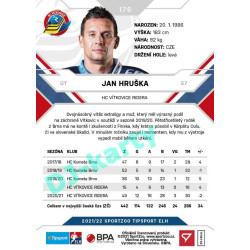 2021/22 Sportzoo TIPSPORT ELH #176 Jan Hruška