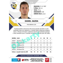 2021/22 Sportzoo TIPSPORT ELH #219 Daniel Gazda