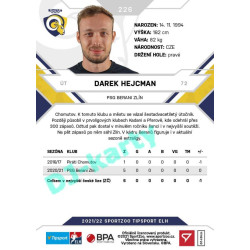 2021/22 Sportzoo TIPSPORT ELH #226 Darek Hejcman