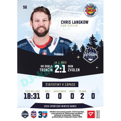 2023 Sportzoo Winter Games #56 Chris Langkow