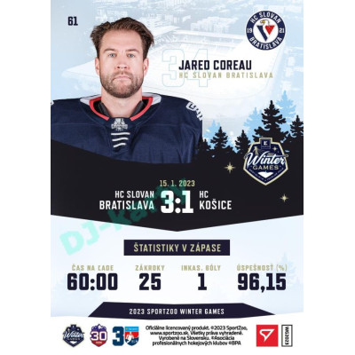 2023 Sportzoo Winter Games #61 Jared Coreau