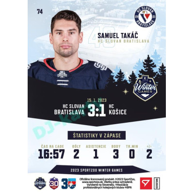 2023 Sportzoo Winter Games #74 Samuel Takáč