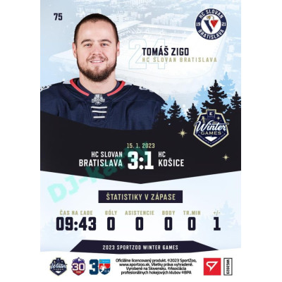 2023 Sportzoo Winter Games #75 Tomáš Zigo