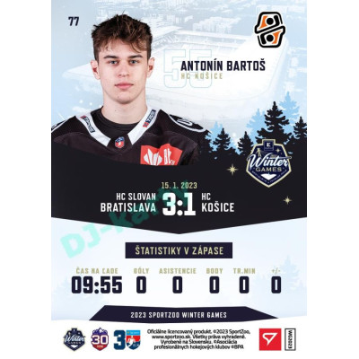 2023 Sportzoo Winter Games #77 Antonín Bartoš