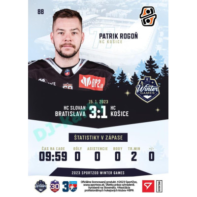 2023 Sportzoo Winter Games #88 Patrik Rogoň