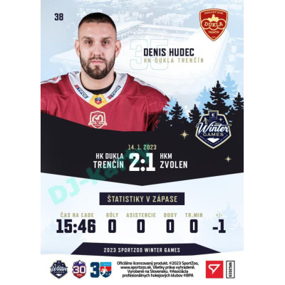2023 Sportzoo Winter Games #38 Denis Hudec