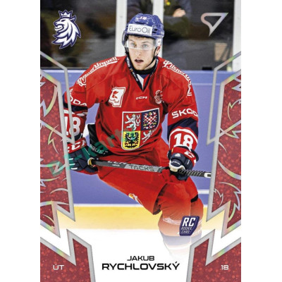 2024 Sportzoo Hokejové ČESKO #52 Jakub Rychlovský Red