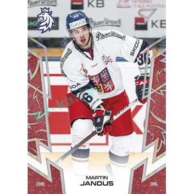 2024 Sportzoo Hokejové ČESKO #13 Martin Jandus Red