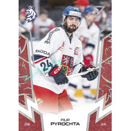 2024 Sportzoo Hokejové ČESKO #22 Filip Pyrochta Red