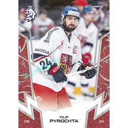 2024 Sportzoo Hokejové ČESKO #22 Filip Pyrochta Red