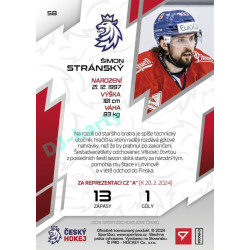 2024 Sportzoo Hokejové ČESKO #58 Šimon Stránský