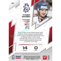 2024 Sportzoo Hokejové ČESKO #20 Dominik Mašín