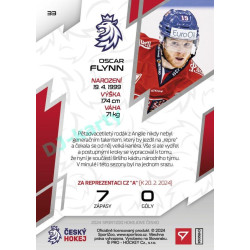 2024 Sportzoo Hokejové ČESKO #33 Oscar Flynn