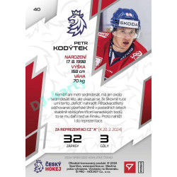 2024 Sportzoo Hokejové ČESKO #40 Petr Kodýtek