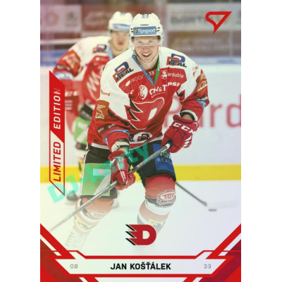 2021/22 Sportzoo TIPSPORT ELH Jan Košťálek #94 Red xx/49