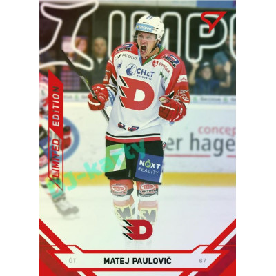 2021/22 Sportzoo TIPSPORT ELH Matej Paulovič #105 Red xx/49