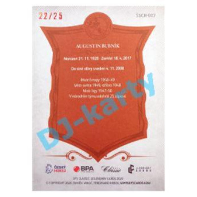 2020 OFS Síň slávy českého hokeje Black cut xx/25 - kompletní set 138 karet