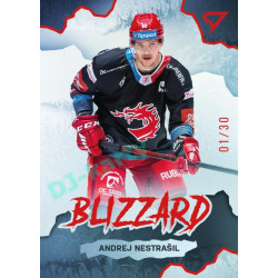 2022/23 Sportzoo ELH 1. série #BL-02 Andrej Nestrašil Blizzard Limited Red xx/30