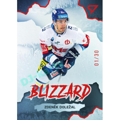 2022/23 Sportzoo ELH 1. série #BL-07 Zdeněk Doležal Blizzard Limited Red xx/30