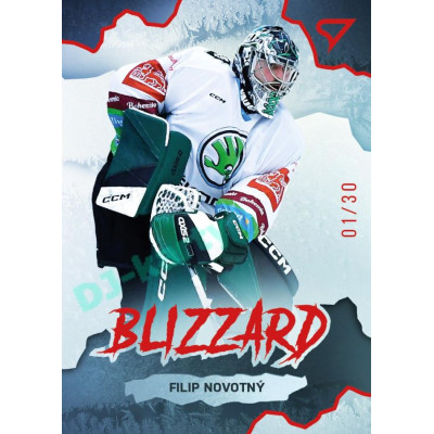 2022/23 Sportzoo ELH 1. série #BL-10 Filip Novotný Blizzard Limited Red xx/30