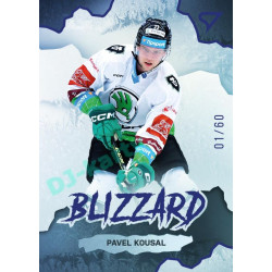 2022/23 Sportzoo ELH 1. série #BL-12 Pavel Kousal Blizzard Limited Blue xx/60