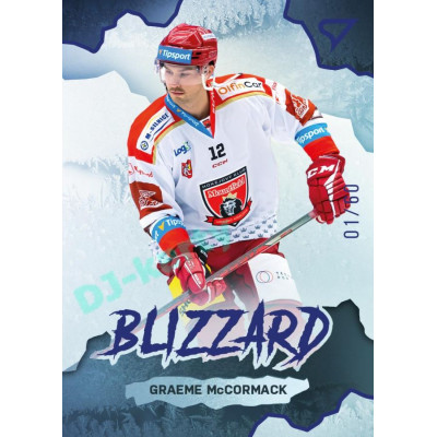 2022/23 Sportzoo ELH 1. série #BL-13 Graeme McCormack Blizzard Limited Blue xx/60