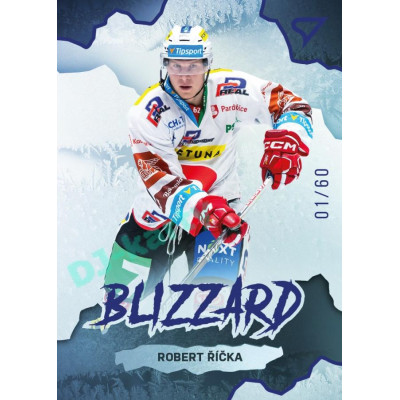 2022/23 Sportzoo ELH 1. série #BL-18 Robert Říčka Blizzard Limited Blue xx/60