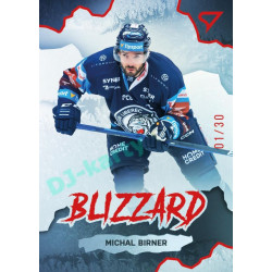 2022/23 Sportzoo ELH 1. série #BL-20 Michal Birner Blizzard Limited Red xx/30