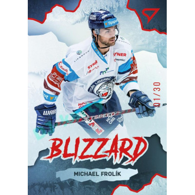 2022/23 Sportzoo ELH 1. série #BL-21 Michael Frolík Blizzard Limited Red xx/30