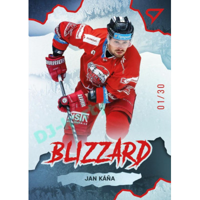 2022/23 Sportzoo ELH 1. série #BL-27 Jan Káňa Blizzard Limited Red xx/30