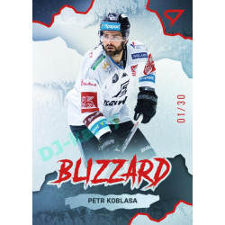 2022/23 Sportzoo ELH 1. série #BL-32 Petr Koblasa Blizzard Limited Red xx/30