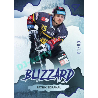 2022/23 Sportzoo ELH 1. série #BL-34 Patrik Zdráhal Blizzard Limited Blue xx/60