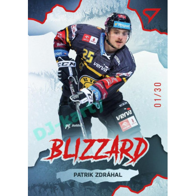 2022/23 Sportzoo ELH 1. série #BL-34 Patrik Zdráhal Blizzard Limited Red xx/30