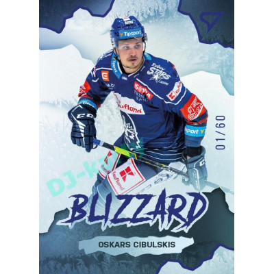 2022/23 Sportzoo ELH 1. série #BL-35 Oskar Cibulskis Blizzard Limited Blue xx/60