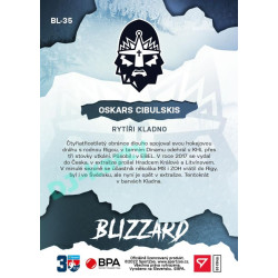 2022/23 Sportzoo ELH 1. série #BL-35 Oskar Cibulskis Blizzard Limited Blue xx/60