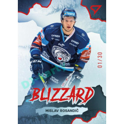 2022/23 Sportzoo ELH 1. série #BL-19 Mislav Rosandič Blizzard Limited Red xx/30
