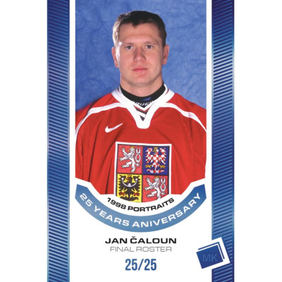 2023 MK reprezentace #P-02 Jan Čaloun 1998 Portraits - 25 years anniversary BLUE 16/25