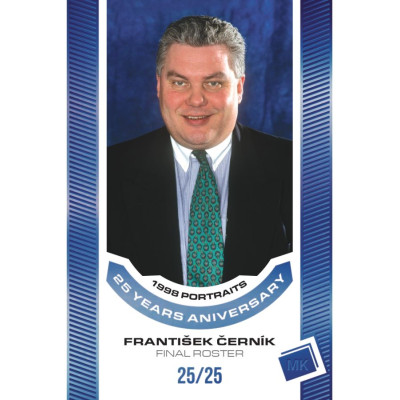 2023 MK reprezentace #P-27 Frantiček Černík 1998 Portraits - 25 years anniversary BLUE 3/25