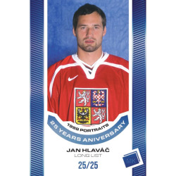 2023 MK reprezentace #P-30 Jan Hlaváč 1998 Portraits - 25 years anniversary BLUE 3/25