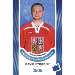 2023 MK reprezentace #P-31 David Výborný 1998 Portraits - 25 years anniversary BLUE 3/25