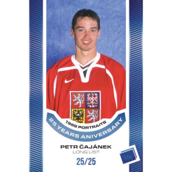 2023 MK reprezentace #P-32 Petr Čajánek 1998 Portraits - 25 years anniversary BLUE 3/25