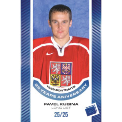 2023 MK reprezentace #P-37 Pavel Kubina 1998 Portraits - 25 years anniversary BLUE 3/25