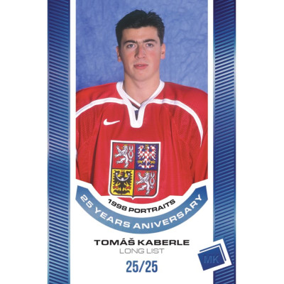 2023 MK reprezentace #P-39 Tomáš Kaberle 1998 Portraits - 25 years anniversary BLUE 16/25