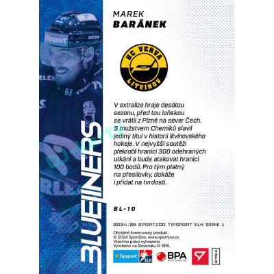 2024/25 Sportzoo ELH 1. serie #BL-10 Marek Baránek Blueliners