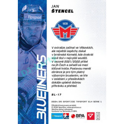 2024/25 Sportzoo ELH 1. serie #BL-17 Jan Štencel Blueliners